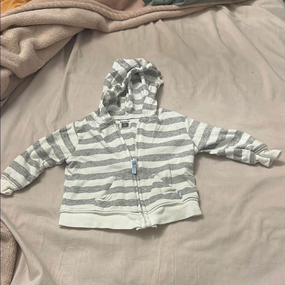 5 for $10 ❤️ Cozy Striped Gray Kids Hoodie